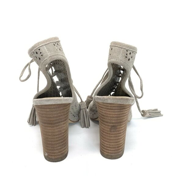 Marc Fisher 7.5 Lace Up Perforated Suede Booties - Picture 7 of 11